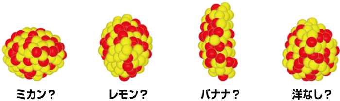 いろいろな形の原子核：みかんやレモン、バナナ、洋梨のような形の原子核